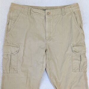 LL Bean Ripstop Cargo Pants Mens 40x32 Beige Khaki Natural Fit Allagash Outdoors